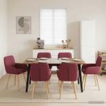vidaXL Scaune de dining 6 pcs Tesatura Rosu Vin 56, 5 x 50 x 87, 5 cm GartenMobel Dekor (3428204)