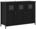 vidaXL Bufet Stejar Negru 100 x 35 x 70 cm Lemn prelucrat GartenMobel Dekor (8010906) Comoda