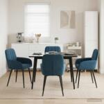 vidaXL Scaune de dining 4 pcs Catifea albastru 57 x 50 x 85 cm GartenMobel Dekor (3428172)