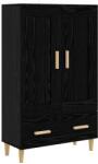 vidaXL Bufet Stejar Negru 70 x 31 x 115 cm Lemn prelucrat GartenMobel Dekor (8009851) Comoda