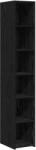 vidaXL Bufet Stejar Negru 30 x 41 x 185 cm Lemn prelucrat GartenMobel Dekor (8010945) Comoda