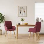 vidaXL Scaune de dining 2 pcs Tesatura Rosu Vin 60 x 56 x 96 cm GartenMobel Dekor (42034361)