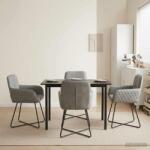 vidaXL Scaune de dining 4 pcs Catifea Gri deschis 59 x 56, 5 x 86 cm GartenMobel Dekor (3428209)