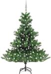 vidaXL Pom Craciun artificial brad Nordmann LED&globuri verde, 210 cm GartenMobel Dekor (3077733)