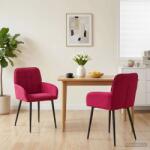 vidaXL Scaune de dining 2 pcs Catifea Rosu Vin 57 x 50 x 85 cm GartenMobel Dekor (42034275)