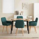 vidaXL Scaune de dining 4 pcs Tesatura Verde închis GartenMobel Dekor (3428197)