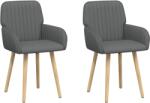 vidaXL Scaune de dining 2 pcs Tesatura Gri închis 56, 5 x 50 x 87, 5 cm GartenMobel Dekor (42034286)