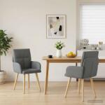 vidaXL Scaune de dining 2 pcs Tesatura Gri închis 60 x 56 x 96 cm GartenMobel Dekor (42034359)