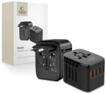 Tech-protect TA200 EU / UK / US / AU адаптер - черен (5906302368617)