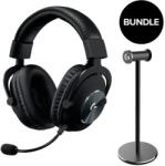 Logitech Бъндъл Геймърски слушалки Logitech PRO X + Поставка за слушалки (5099206094833)