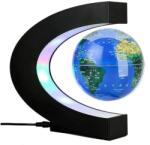 MindBlower Glob pamantesc magnetic plutitor, cu iluminare LED, C-Shape, albastru, levitant (1977)