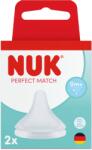 Nuk Tetina din silicon Perfect Match, flux S, 0 luni+, 2 bucati, Nuk