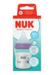 Nuk Biberon cu tetina din silicon Perfect Match, roz, flux S, 0 luni+, 150 ml, Nuk