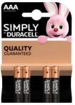Duracell LR03 elem Alkaline Basic, 1000 mAh, 1.5V, 4 db (DUR-BA-LR03-BASIC-2)