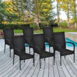  Catini Paris kerti rattan szék szett, 6 db, ZA232821