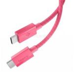 Spigen ESSENTIAL EB6010CC adatkábel Type-C - Type-C, 100cm, RÓZSASZÍN (ACA10414) (ACA10414)