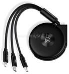 USAMS U20 adatkábel 3in1 Type-C - Type-C/ lightning/microUSB, 100cm, FEKETE (SJ280USB01) (SJ280USB01)
