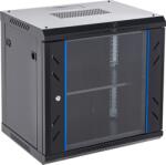 AsyTech Cabinet metalic-Rack 12U-Negru RAL 9004, Perete, 600x450x635mm - ASYTECH Networking ASY-12U-6045WL (ASY-12U-6045WL)