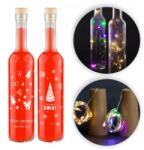 Bimberek Futura 500 ml-es üveg ünnepi mintával és LED-es kupakkal, többszínű, 30 cm (ZES000488)
