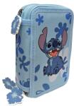 Stitch Három rekeszes tolltartó, Stitch, felszerelt, 43 darabos, Happy, Stitch (111552)
