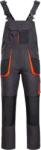 STENSO Pantaloni pieptar de lucru Kastor Stenso, gri/negru/portocaliu, marimea 58 02000189.58