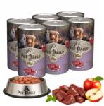 Pet Daily Dog teljes értékű nedves kutyaeledel, máj és alma 6x1240g (42622x6)