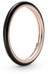 Pandora Minimalistinel de bronz cu smalț negru Rose 189655C01 52 mm