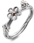 Hot Diamonds Inel cu flori de argint Forget me not DR214 59 mm