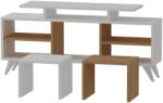  Hanah Home TV Unit White Teak Kutay - White, Teak
