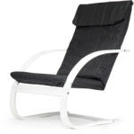 ModernHome Hintaszék, ModernHome TXWQM-31, fekete/fehér, 96 x 67 x 76 cm, fa és fém váz, levehető huzat, 120 kg teherbírás (TF1499)