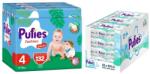 pufies Scutece chiloței Pufies Fashion - Mărimea 4, 9-15 kg, 132 buc + șervețele umede Pufies Clean Care, 12 х 64 buc (3800024036118+13800024027540)