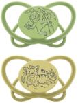 Nip Suzetă pentru bebeluși NIP Green - My Butterfly, 0-6 luni, 2 bucăți, verde/galbenă (4000821425224)