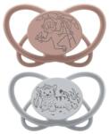 Nip Suzetă pentru bebeluși NIP Green - My Butterfly, 5-18 luni, 2 bucăți, maimuță/tigru (4000821426832)