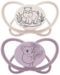 Nip Suzetă pentru bebeluși NIP Green - My Butterfly, 16-32 luni, 2 bucăți, koala/rinocer (4000821426931)