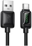 hoco. USB 2.0 Type C Töltő/adat PD gyorstöltő LED kijelző Fekete 120cm U146_USB_C_B (U146_USB_C_B)