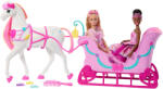 Mattel Barbie, The Nutcracker, Calutul si sania pentru papusi, set de joaca fara papusa Papusa Barbie