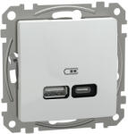 Schneider Electric Priza USB PD tip A+C 21W Schneider Sedna alb SDD111405 (SDD111405)