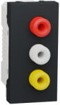 Schneider Electric Priza audio-video RCA 1M Schneider Noua Unica antracit NU343154 (NU343154)