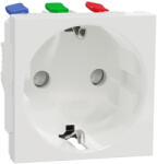 Schneider Electric Priza schuko 2M borne aut Schneider Noua Unica alb NU305718 (NU305718)