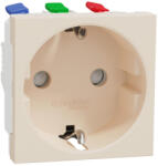 Schneider Electric Priza schuko 2M borne aut Schneider Noua Unica bej NU305744 (NU305744)