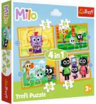 Trefl PUZZLE TREFL 4IN1 PLANETA MILO INTALNIRE CU MILO SI PRIETENII (VIVA-34654) Puzzle