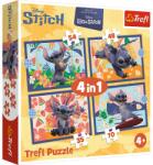 Trefl PUZZLE 4IN1 DISNEY LILO SI STITCH VACANTA IN HAWAII (VIVA-34666) Puzzle