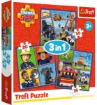 Trefl PUZZLE TREFL 3IN1 POMPIERUL SAM O ZI DIN VIATA POMPIERILOR (VIVA-34868) Puzzle