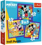 Trefl PUZZLE TREFL 3IN1 MICKEY MOUSE SI PRIETENII MICKEY SI ECHIPA LUI VESELA (VIVA-34894) Puzzle