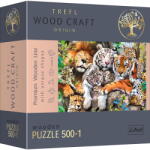 Trefl PUZZLE TREFL DIN LEMN 500+1 PIESE FELINELE DIN JUNGLA (VIVA-20152) Puzzle