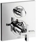 Hansgrohe Citterio Termosztátos csaptelep falsík alatti szereléshez elzáró- és váltószeleppel és keresztfogantyúval, króm 39725000 (39725000)