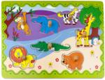 Sunman Puzzle din lemn, Animale din safari, 7 piese (S00006474_001w) Puzzle