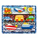 Sunman Puzzle din lemn, Vehicule, 8 piese (S00006472_001w) Puzzle