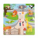 Sunman Puzzle din lemn cu sunete si lumini, Animale, 6 piese (S01006468_001w) Puzzle