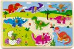 Sunman Puzzle din lemn, Dinozauri dragalasi, 9 piese (S00006475_001w) Puzzle